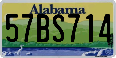 AL license plate 57BS714