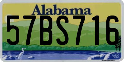 AL license plate 57BS716