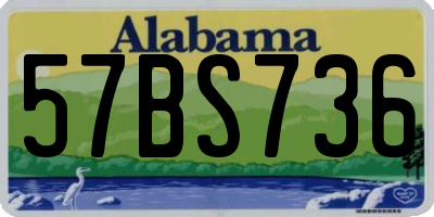 AL license plate 57BS736