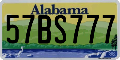 AL license plate 57BS777