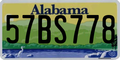 AL license plate 57BS778