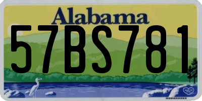 AL license plate 57BS781