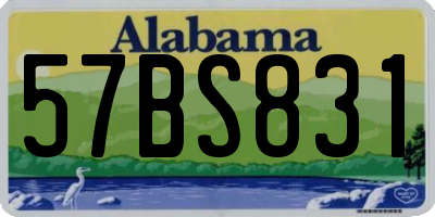 AL license plate 57BS831