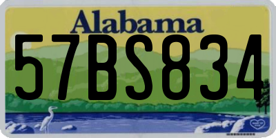 AL license plate 57BS834