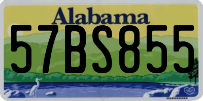 AL license plate 57BS855