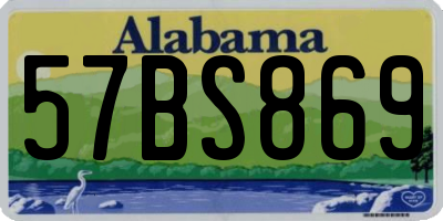 AL license plate 57BS869
