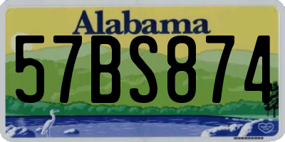 AL license plate 57BS874