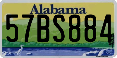 AL license plate 57BS884