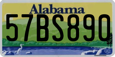 AL license plate 57BS890
