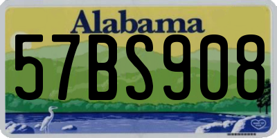 AL license plate 57BS908