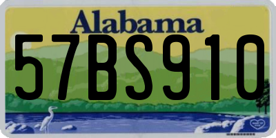 AL license plate 57BS910