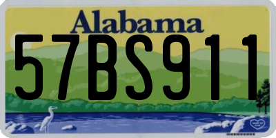 AL license plate 57BS911
