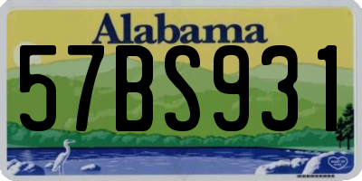 AL license plate 57BS931