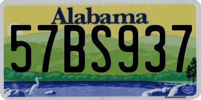 AL license plate 57BS937