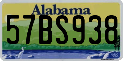 AL license plate 57BS938