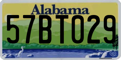 AL license plate 57BT029