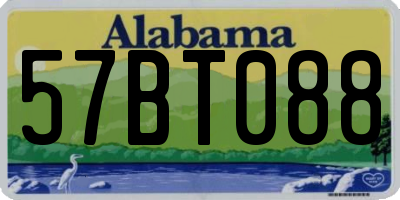 AL license plate 57BT088