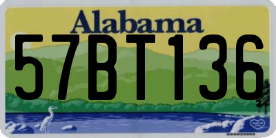 AL license plate 57BT136