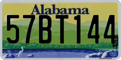 AL license plate 57BT144
