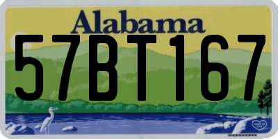 AL license plate 57BT167