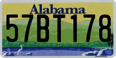 AL license plate 57BT178