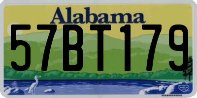 AL license plate 57BT179