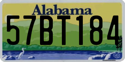 AL license plate 57BT184