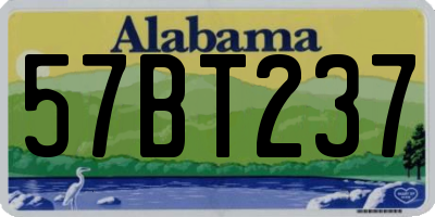 AL license plate 57BT237