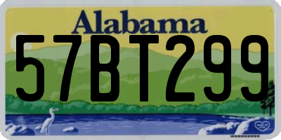 AL license plate 57BT299