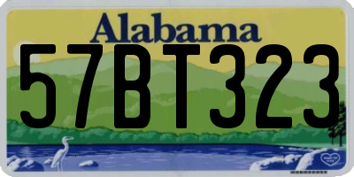 AL license plate 57BT323