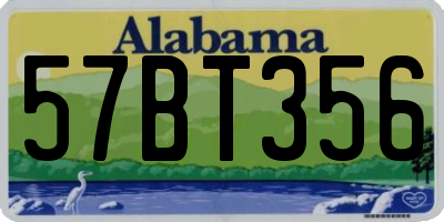 AL license plate 57BT356