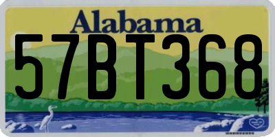 AL license plate 57BT368