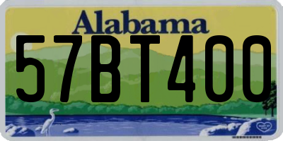 AL license plate 57BT400