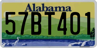 AL license plate 57BT401