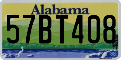 AL license plate 57BT408