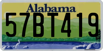 AL license plate 57BT419