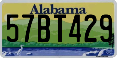 AL license plate 57BT429