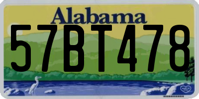 AL license plate 57BT478