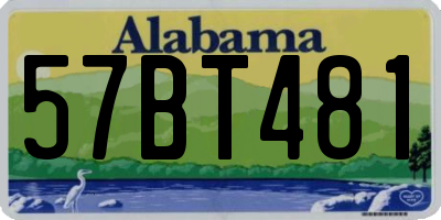 AL license plate 57BT481