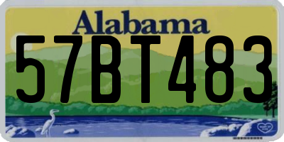 AL license plate 57BT483