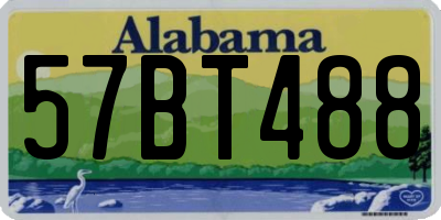 AL license plate 57BT488