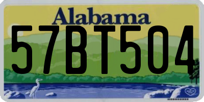 AL license plate 57BT504
