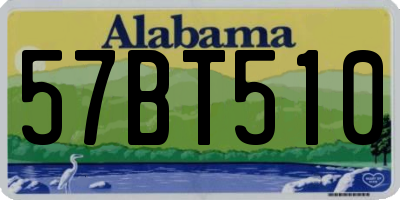 AL license plate 57BT510