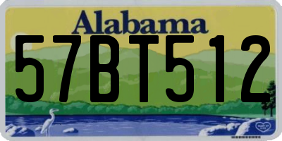 AL license plate 57BT512
