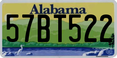 AL license plate 57BT522