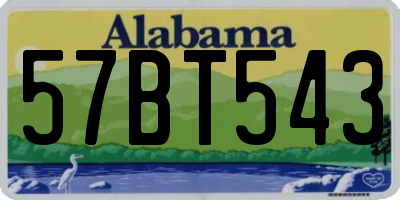 AL license plate 57BT543