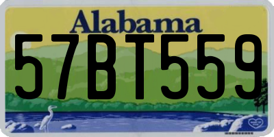 AL license plate 57BT559