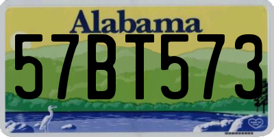 AL license plate 57BT573