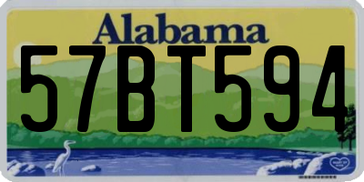 AL license plate 57BT594