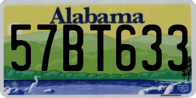 AL license plate 57BT633